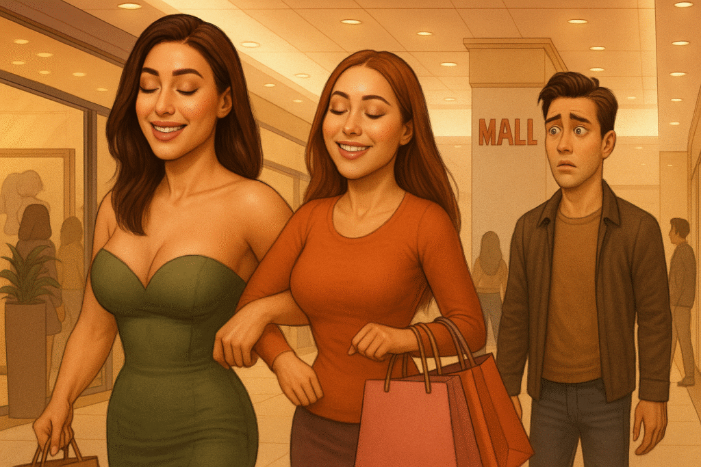 Mother and daughter walk off empowered after ditching the guy who played them both.
